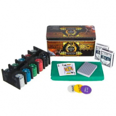 Набор для покера: карты, 200 фишек, сукно в металл коробке, покерный, УЦЕНКА U1 Набор для покера: карты, 200 фишек, сукно в металл коробке, покерный, УЦЕНКА U1