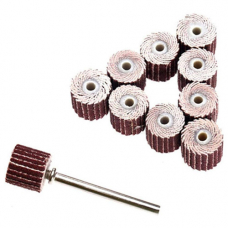 Лепестковый круг 10шт 400грит 10x10мм для гравера с держателем