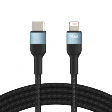 Кабель Type-C - Lightning 1м Pavareal Q33PD 30Вт PD, в оплетке Кабель Type-C - Lightning 1м Pavareal Q33PD 30Вт PD, в оплетке