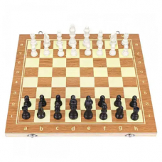Настольная игра 3в1 шахматы, шашки, нарды, 39x39см, дерево, УЦЕНКА G7