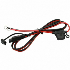 Кабель SAE на M6 (O-ring), 16AWG, 12В, с предохранителем 15А, 60см