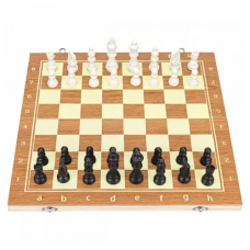 Настольная игра 3в1 шахматы, шашки, нарды, 39x39см, дерево, УЦЕНКА B9