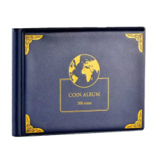 Альбом для коллекции монет 300 ячеек 30х30мм и 45х45мм, книга-органайзер