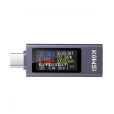 USB тестер тока напряжения мощности энергии 4-30В 0-12А, Type-C, KWS-2302C USB тестер тока напряжения мощности энергии 4-30В 0-12А, Type-C, KWS-2302C