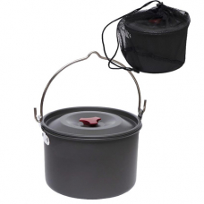 Кастрюля туристическая 4л, походный казанок, алюминий, для горелки