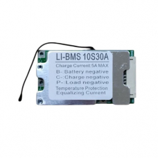 BMS контроллер 10S 30А плата заряда защиты 10х Li-ion 36В с балансиром