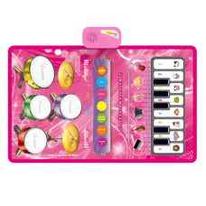 Игровой коврик 3в1 для детей с пианино и барабанными палочками, 50x80см