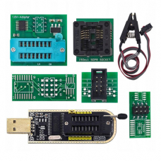 USB мини программатор CH341A 24 EEPROM 25 Flash с набором переходников и клипсой USB мини программатор CH341A 24 EEPROM 25 Flash с набором переходников и клипсой