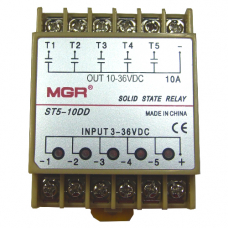 5-канальное твердотельное реле SSR ST5-10DD 10А DC-DC