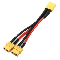 Разветвитель переходник Y-типа XT60 папа на 2 мама, 13см