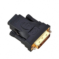 Адаптер DVI-I (24+5) - HDMI, папа-мама, переходник, позолоченный