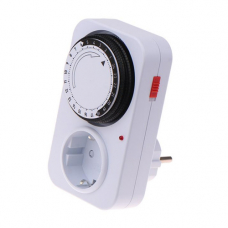 Таймер механический в розетку 24 часа, шаг 15 минут, 16А 3.5кВт, FRK-D1