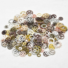 Набор подвесок металлических 100г, шармы шармики, Шестеренки, микс