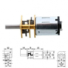 Мотор редуктор микро моторчик 12GAN20 300 об/мин 6В