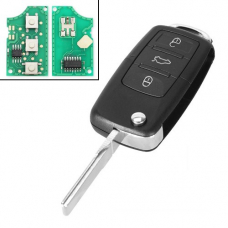 Ключ зажигания, чип ID48 1J0959753DA, 3 кнопки, для Volkswagen, Seat, Skoda Ключ зажигания, чип ID48 1J0959753DA, 3 кнопки, для Volkswagen, Seat, Skoda