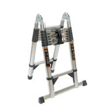 Лестница телескопическая 2.9м+2.9м, складная стремянка, нержавеющая сталь