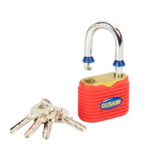 Замок навесной висячий 45мм, стальная дужка, 4 ключа, GUSAMI
