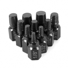 Набор бит-экстракторов 10шт, 1/8-13/32 для извлечения поврежденных болтов, сталь