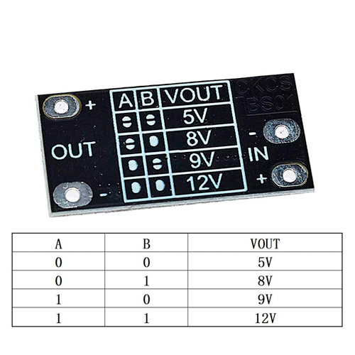 Підвищувальний міні-перетворювач напруги 5V/8V/9V/12V