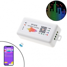 Контроллер музыкальный Bluetooth для RGB лент модулей WS2812B, SP107E Контроллер музыкальный Bluetooth для RGB лент модулей WS2812B, SP107E