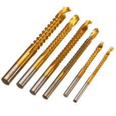 Набор сверл фрезерных 6шт 3-8мм, цилиндрические, HSS сталь