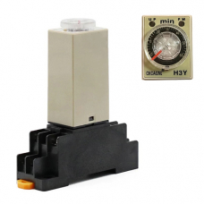 Реле времени, таймер H3Y-2, 0-30с 12В 5А на DIN-рейку