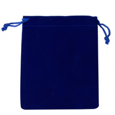 Мешочек подарочный из бархата 10x15см 50шт на затяжках, синий