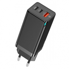 Сетевое зарядное устройство USB 2xType-C QC4.0 PD3.0 65Вт Baseus GaN3 Pro