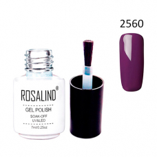 Гель-лак для ногтей маникюра 7мл Rosalind, шеллак, 2560 темно-лиловый