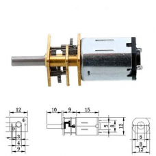 Мотор редуктор микро моторчик 12GAN20 200 об/мин 6В