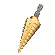 Ступенчатое шаговое сверло по металлу HSS 4-22мм Ступенчатое шаговое сверло по металлу HSS 4-22мм