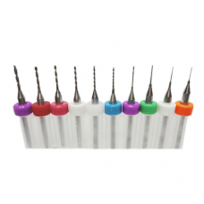 Набор сверл 10шт 0.3-1.2мм, хвостовик 3.175мм, для дрели, карбид вольфрама