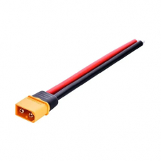 Кабель силовой XT60H-M XT60 16см 14AWG 30А, маркировка 12AWG, папа