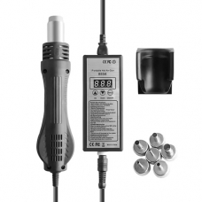 Термофен паяльный портативный Pigong 8858, подставка, термо фен