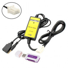 USB AUX MP3 адаптер для магнитолы 6+6пин Lexus Toyota, WT-USB QX005